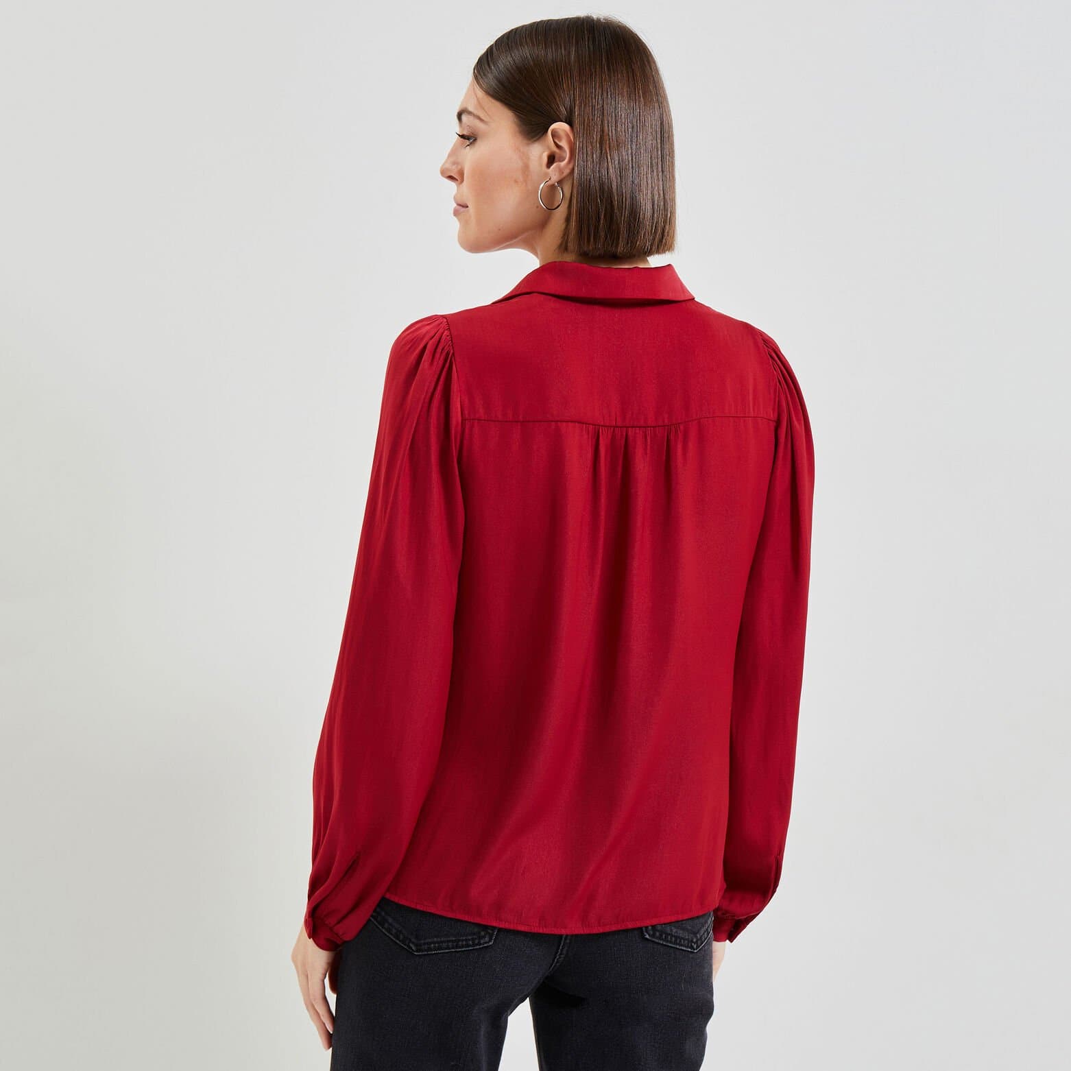 Chemise satinée femme