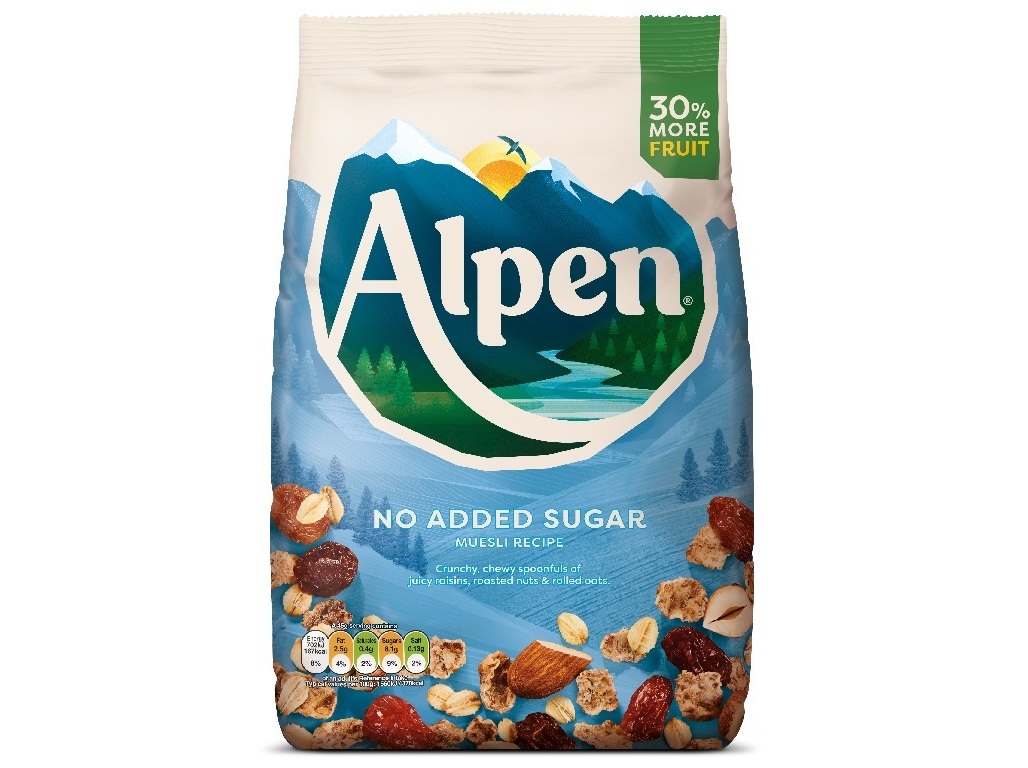 CEREAIS MUESLI ALPEN SEM ADIÇÃO DE AÇÚCAR 950G