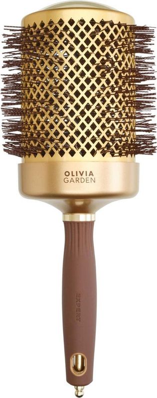 Olivia Garden - Expert Blowout Shine Wavy - Haarborstel - Goud/Bruin