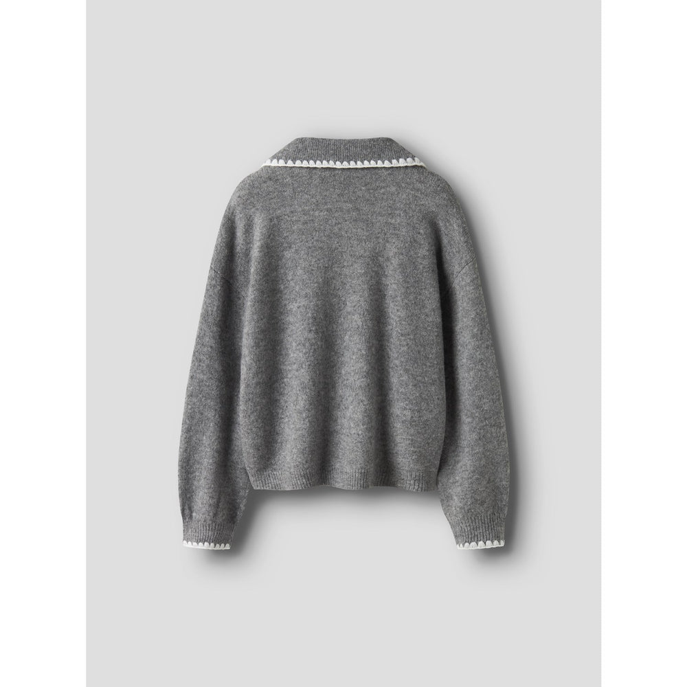 Køb Name It Grey Melange Nkfrikasa Ls Strik Polo