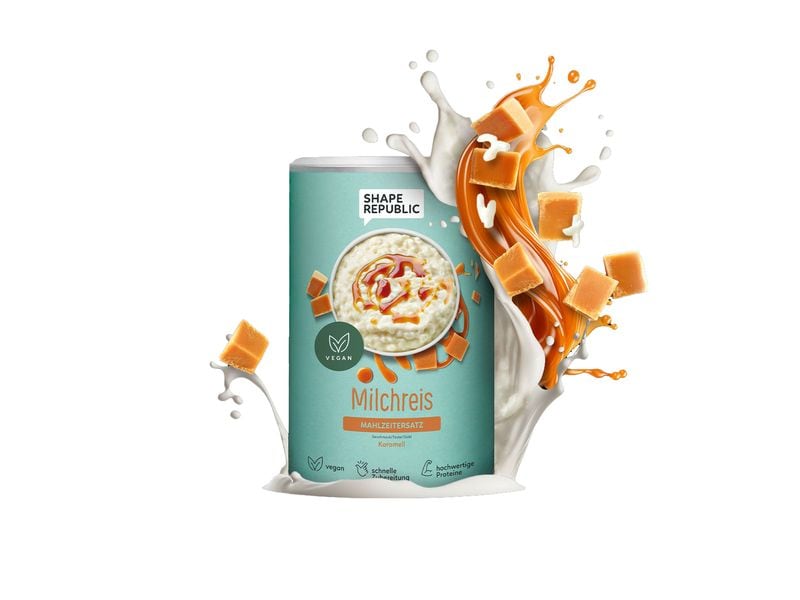 Shape Republic Milchreis Karamell 560 g Mahlzeitenersatz mit Süssungsmitteln