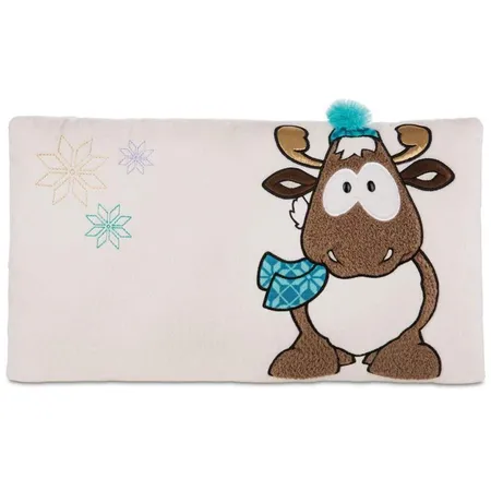 NICI Winter Glamour Rentier Reny Heart Kissen, 43 x 25 cm