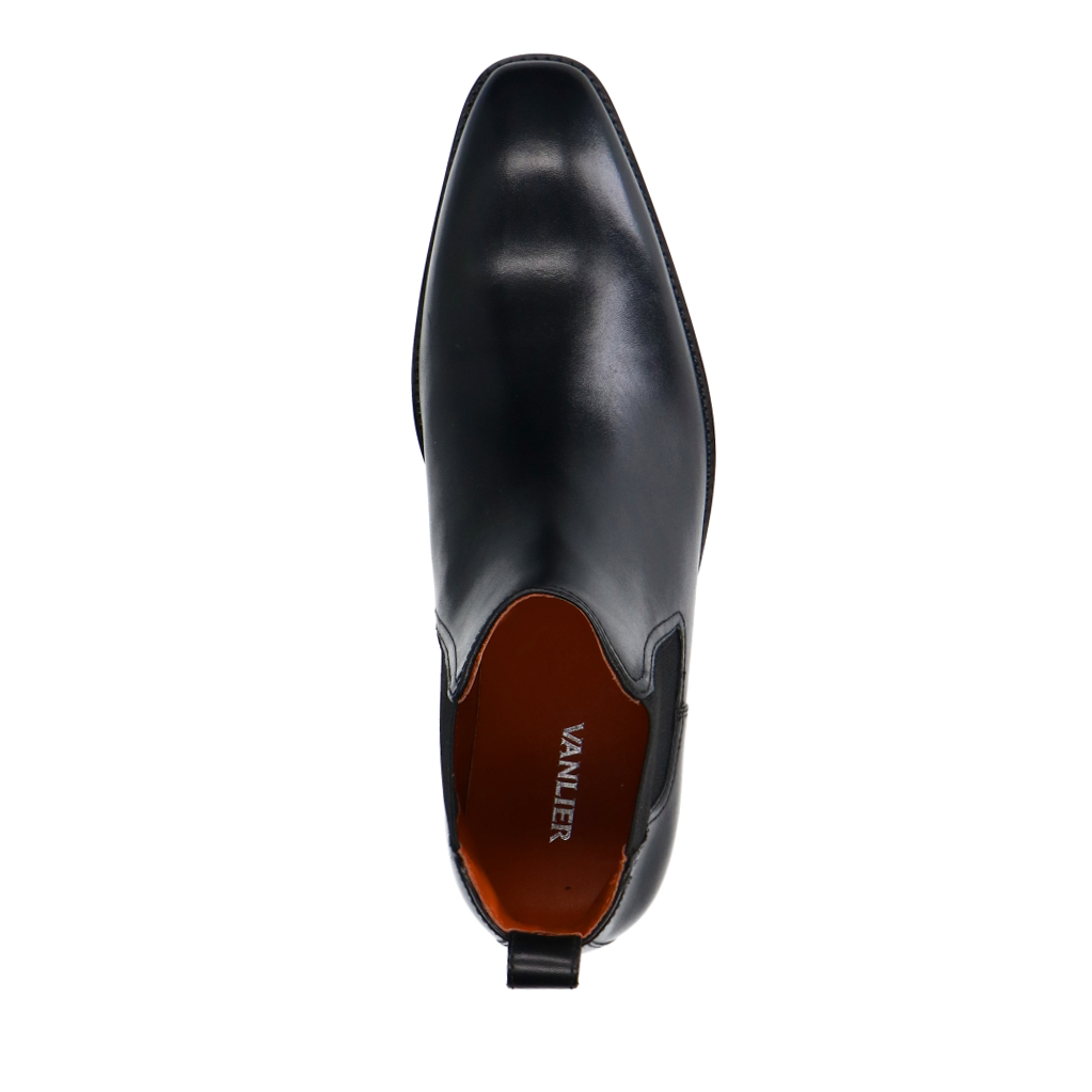 Zwarte leren chelsea boots