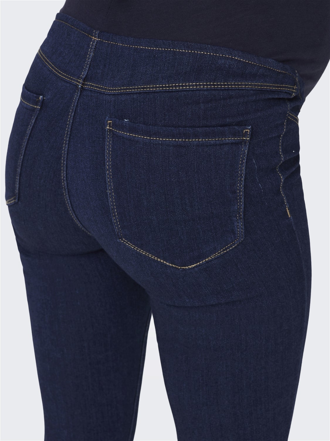 OLMRAIN Mittlere Taille Skinny Fit Jeans Dark Blue Denim