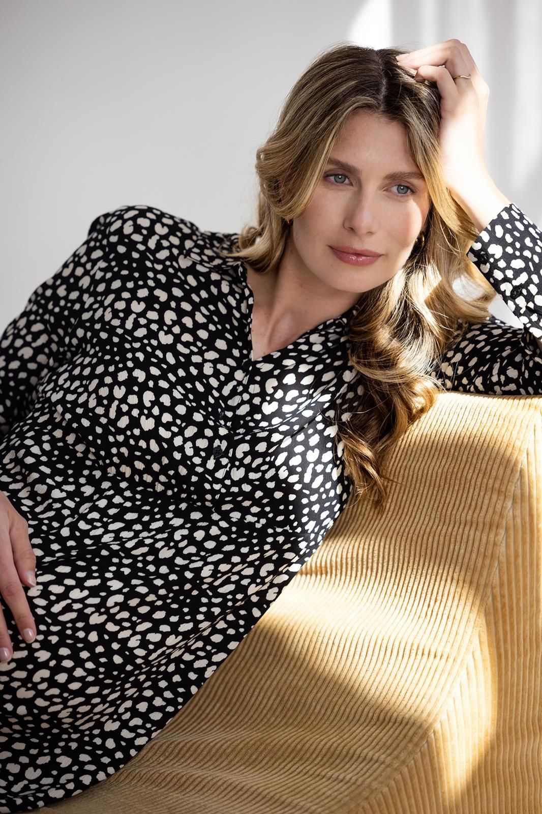 Noppies Maternity Jurk met voedingsfunctie Fureso - Minimal Dot