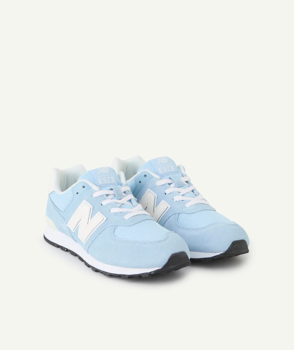 NEW BALANCEBASKETS ADO À LACETS 574 ROSE ET BLEU