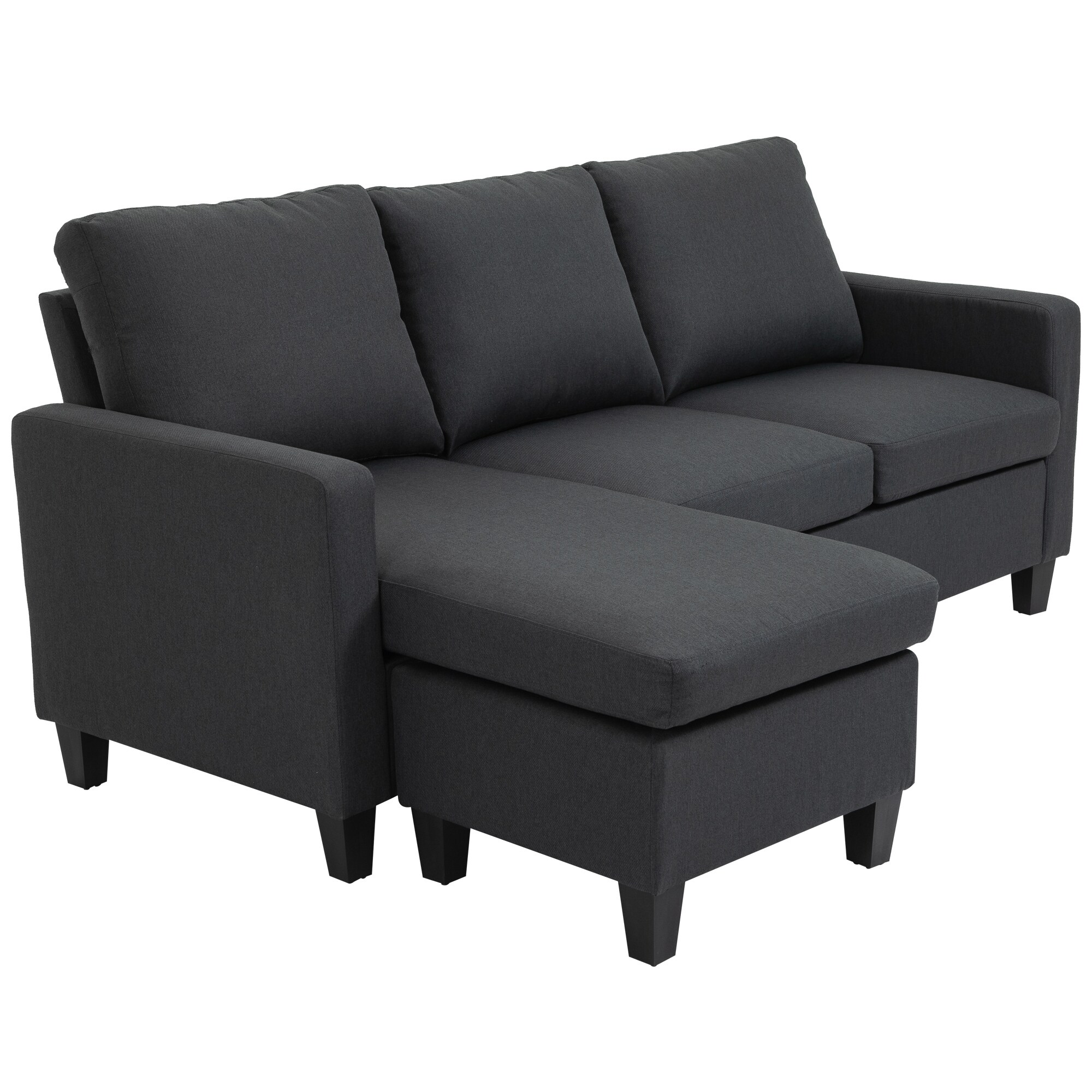 HOMCOM 3-Sitzer-Sofa mit zwei Liegesesseln und einer Chaiselounge 197 x 139 x 91 cm (BxTxH)