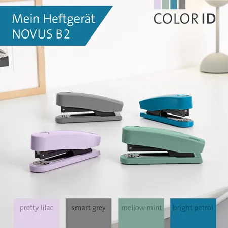 Novus B 2 COLOR ID 2.0 020-1953 Heftgerät Petrol Heftleistung: 25 Bl. (80 g/m²)