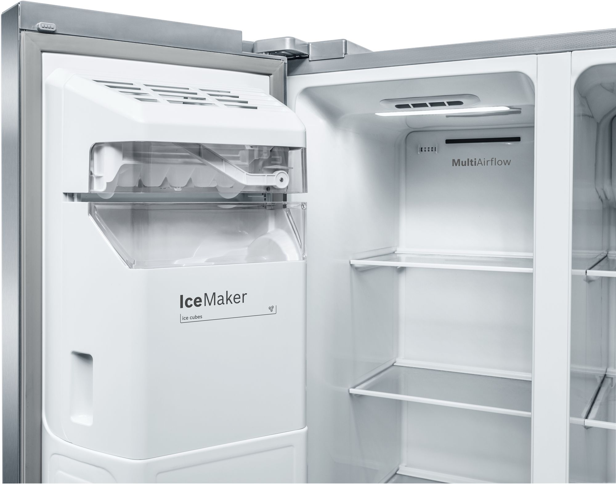 PRODUTO RECONDICIONADO # Refrigerador Americano Série 6 178,7 x 90,8 cm Aço inoxidável resistente a impressões digitais KAG93AIEP-B