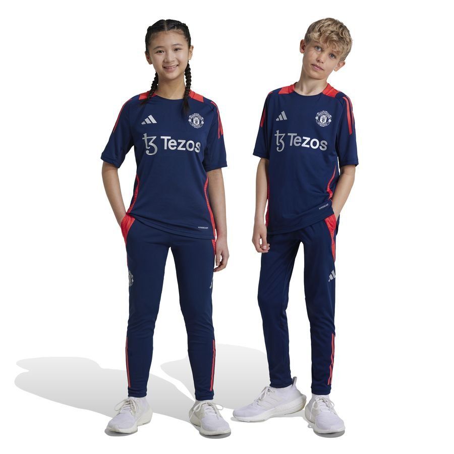 Manchester United Bas de Survêtement Tiro 24 - Bleu/Rouge Enfant