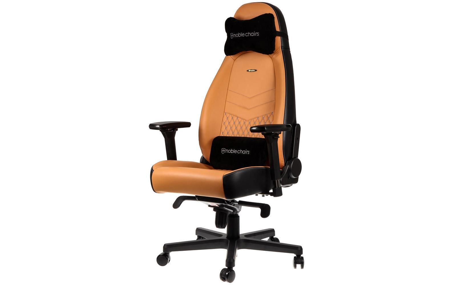 Gaming-Stuhl ICON Echtleder Cognac<br>Echtleder -Computersessel