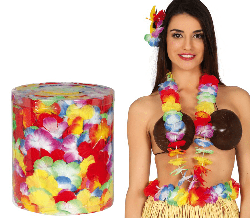 Hawaii Ketting Gekleurd 25st