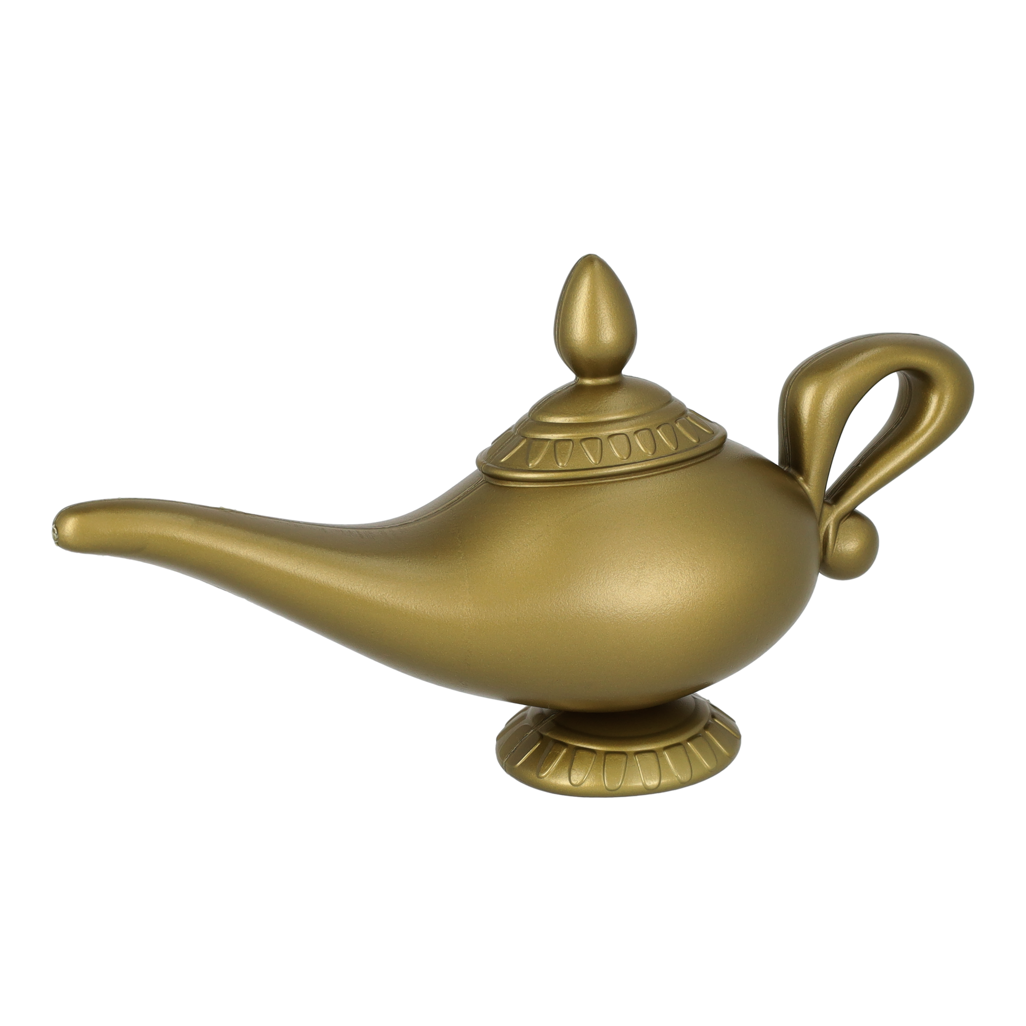 (23x13cm) Aladdin Wunderlampe Fasnachts Kostüm Zubehör Motto Party Accessoire 1001 Nacht Halloween Foto Requisite - Gold