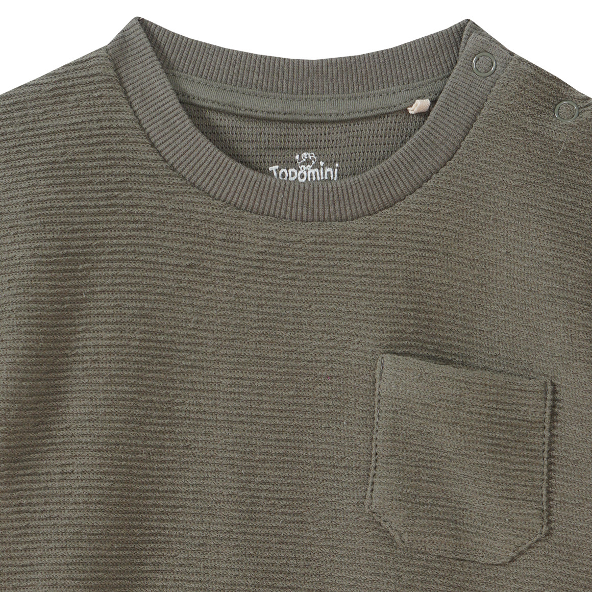 Topomini Baby T-Shirt mit Brusttasche oliv
