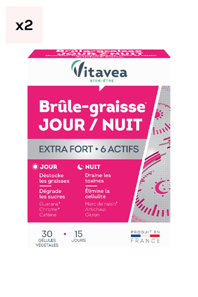 Cures brûle-graisse - Complexe 6 actifs - Jour & nuit - 3 x 15 jours