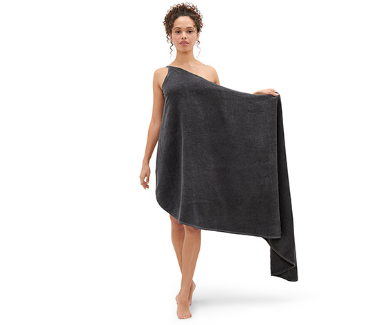 Handtuchkleid, anthrazit