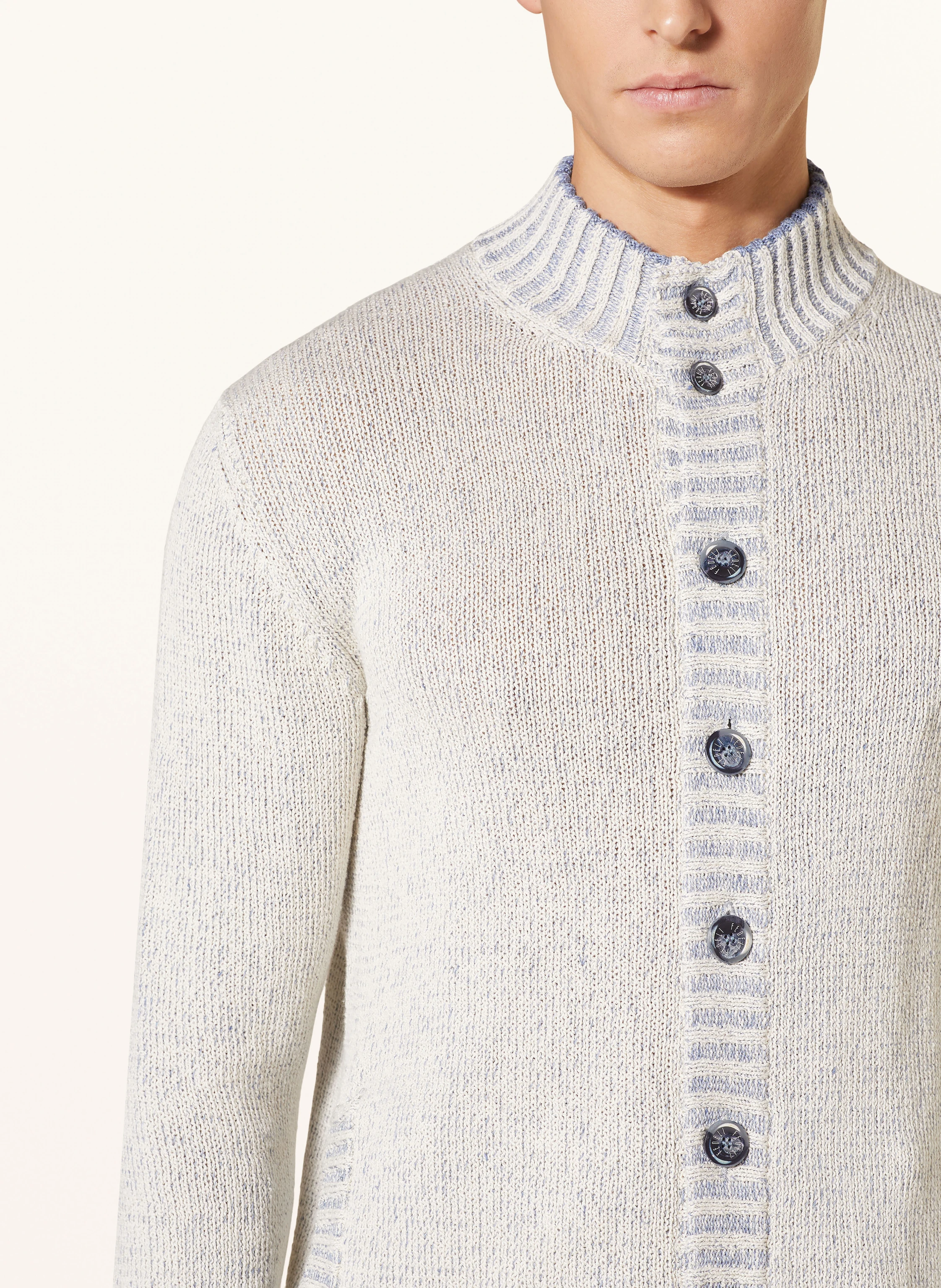 FEDELI Strickjacke mit Leinen