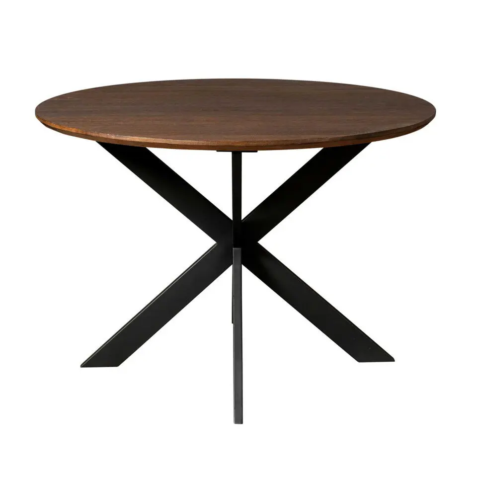Eettafel Rond Bruin Hout - 150x150x76cm - Ferris