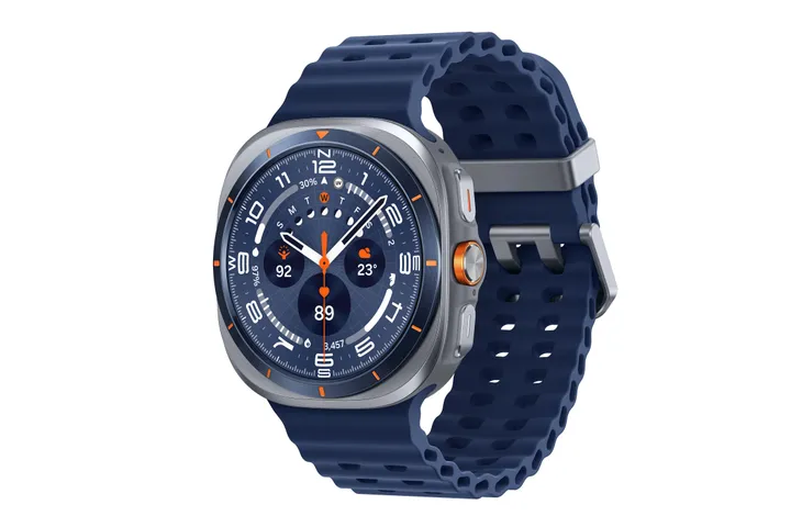 Samsung | Galaxy Watch Ultra (2025) - Titanium Blue (Navy Blue strap)