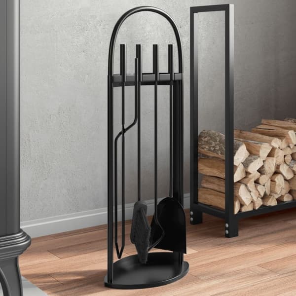 vidaXL Peisverktøysett 5 deler 23x15x66 cm stål