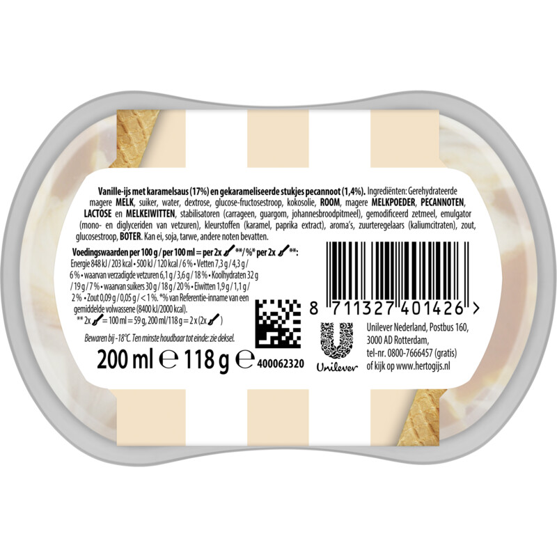 Hertog Ijssalon mini pecan karamel vanille