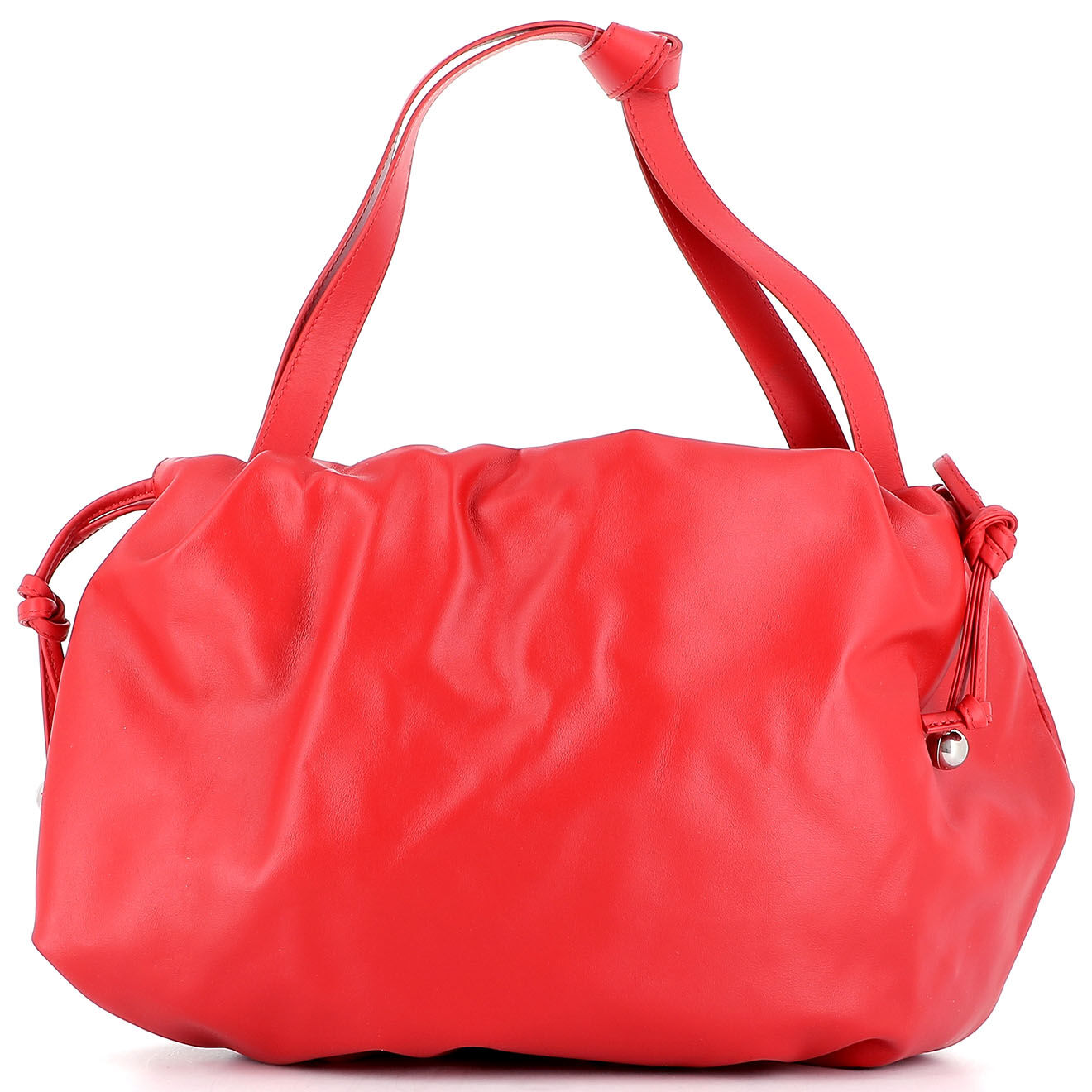 Bottega Veneta Sac porté épaule en Cuir lisse rouge - Parfait état - 35x26 cm
