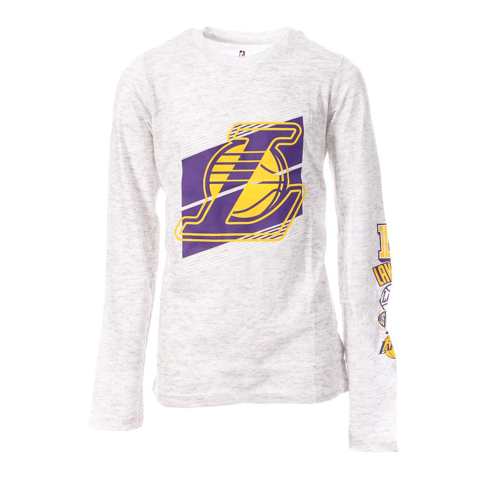 NBA T-shirt Manches Longues Gris Garçon NBA Los Angeles Lakers