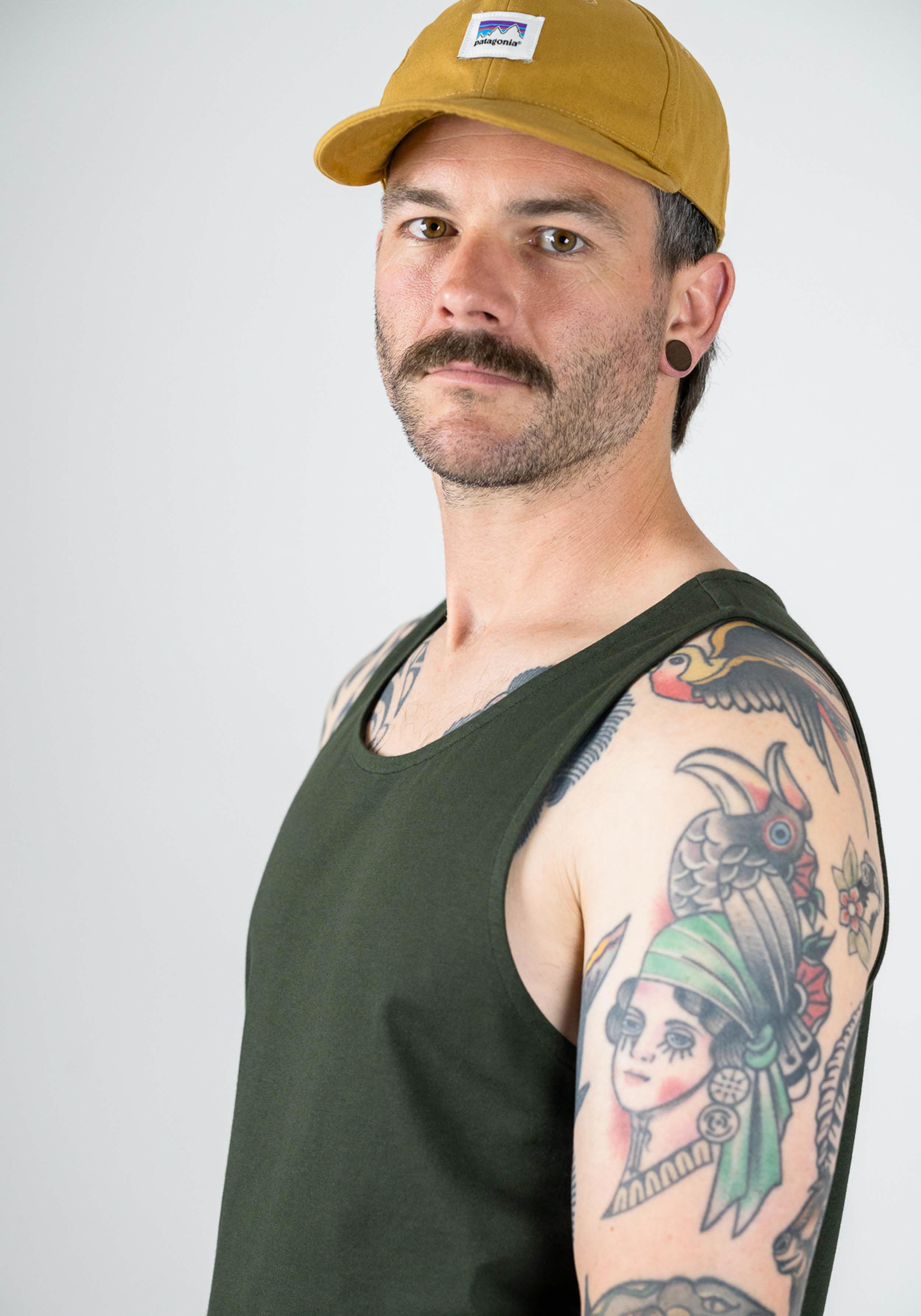 WE ARE ZRCL Herren Tank-Top Basic Dark Green