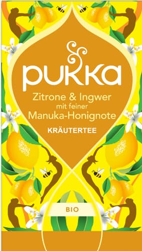 Pukka BIO Tee Zitrone & Ingwer mit feiner Manuka-Honignote