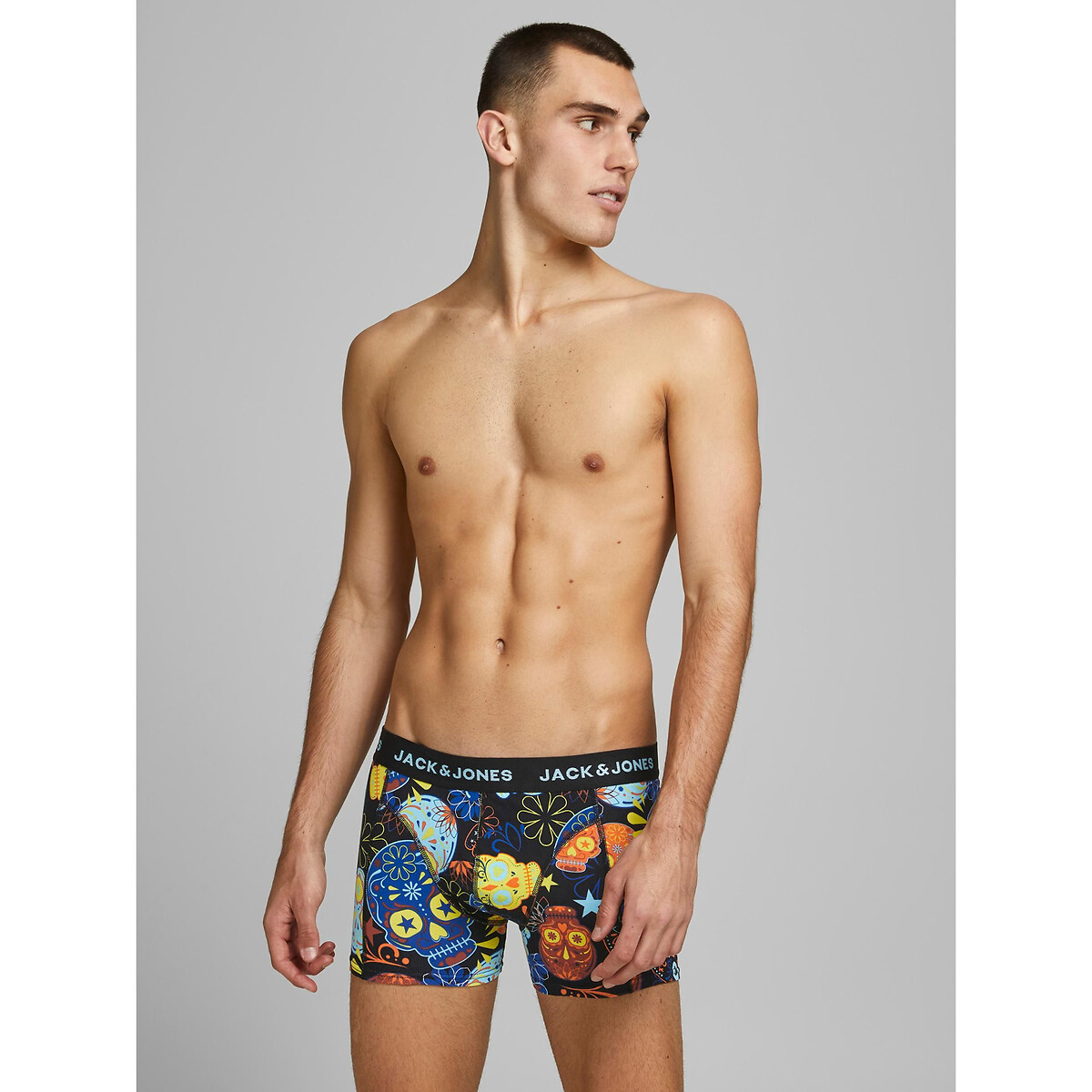 JACK & JONES<br>Conjunto de 3 cuecas boxer com estampa floral