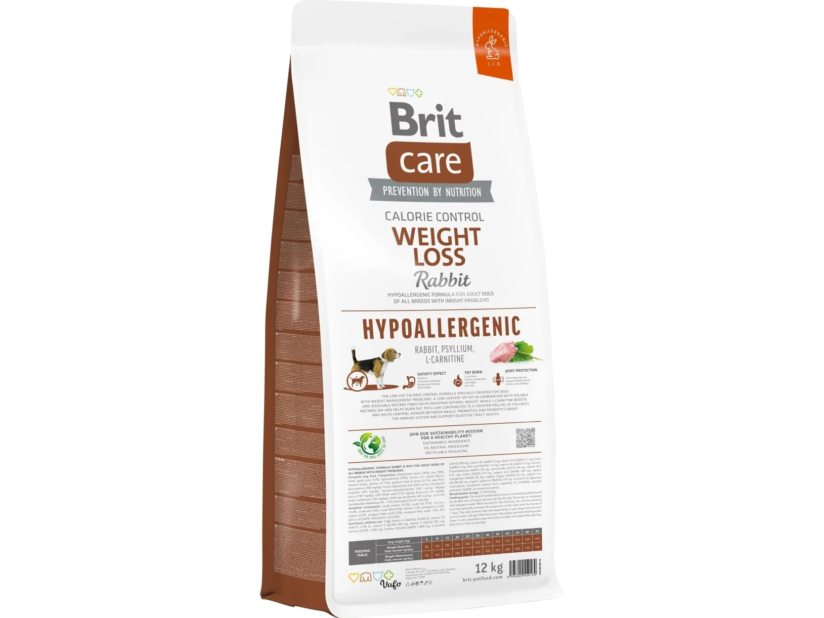 Brit Care Dog Hypoallergenic Weight Loss, Rabbit, 12 kg