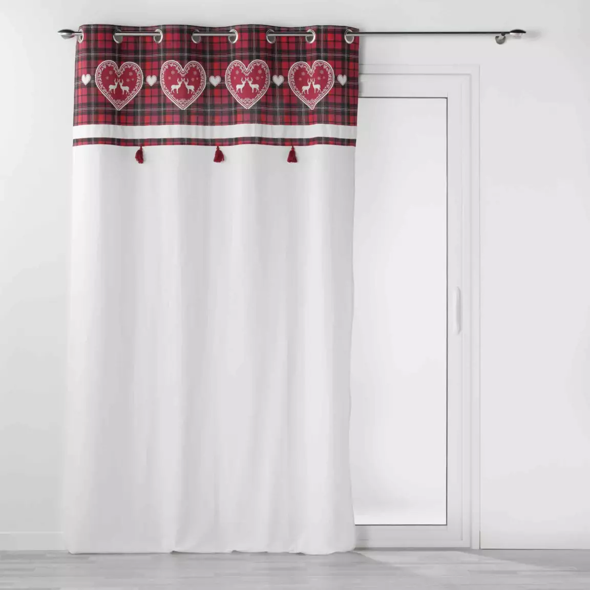 Rideau coton (140 x 240 cm) Heidi Rouge