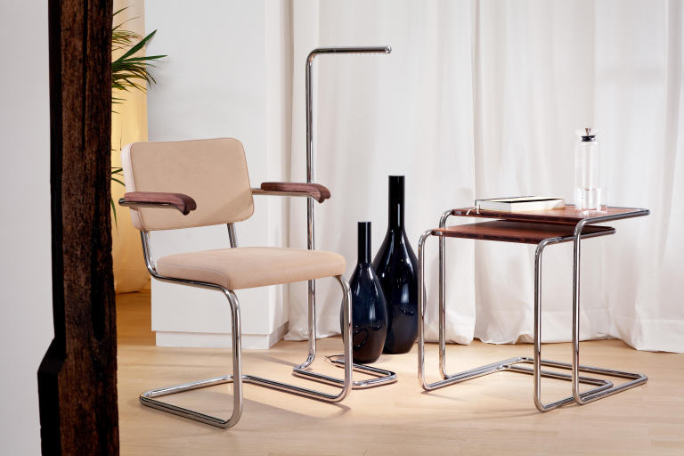 Thonet B97 bijzettafel set van 2 beuken zwart gebeitst