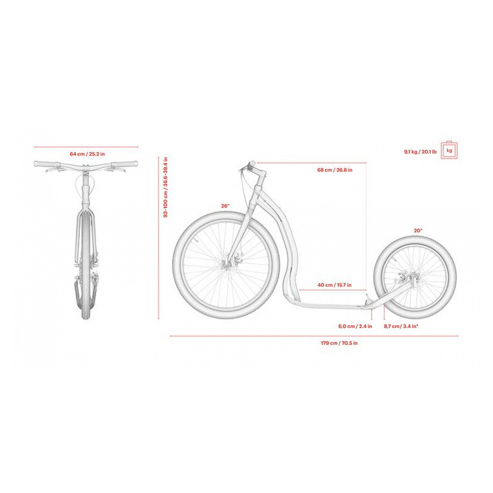 Trottinette trexx disc vert