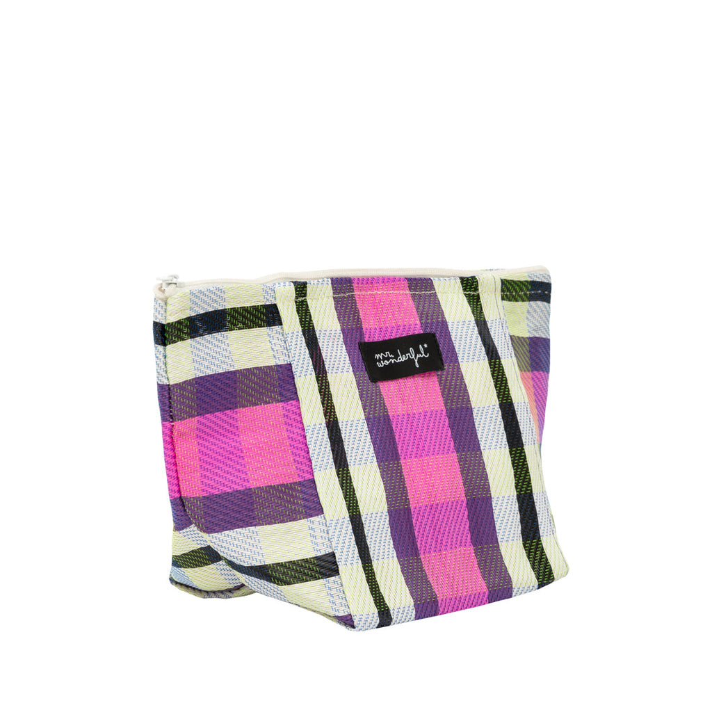Bolsa Praia - Roxo, Branco E Preto