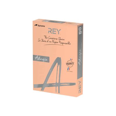 Rey Adagio - Papier couleur - A3 (297 x 420 mm) - 80 g/m² - Ramette de 500 feuilles - saumon