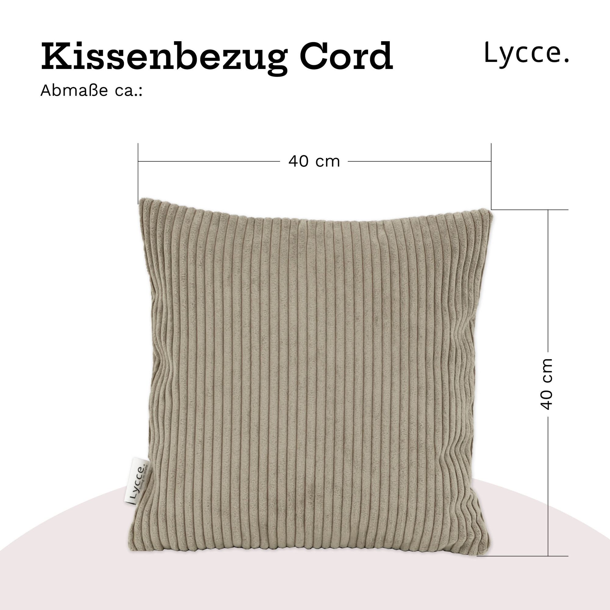 Lycce Kissenbezug aus trendigem Cordstoff (40 x 40 cm)
