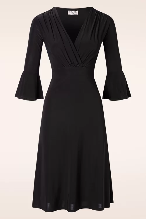 Vintage Chic for Topvintage Louise Slinky swing jurk in zwart
