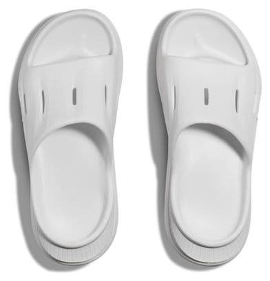 Chaussures de Récupération Unisexe Hoka ORA Recovery Slide 3 Blanc