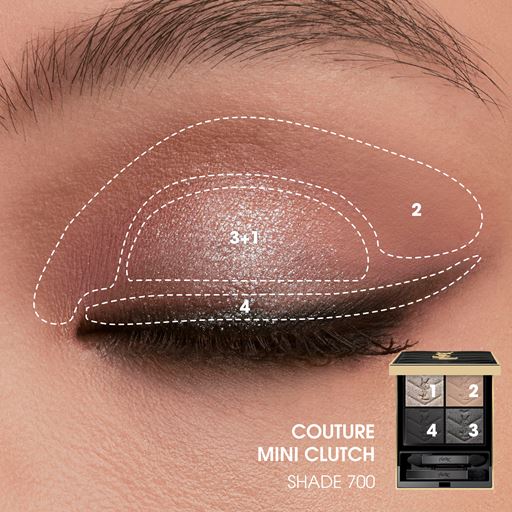 Yves Saint Laurent Couture Mini Clutch Øjenskygge Palette, 700 Over Noir
