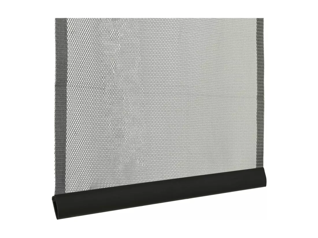 Moustiquaire avec rideau en maille noir 100x220 cm polyester