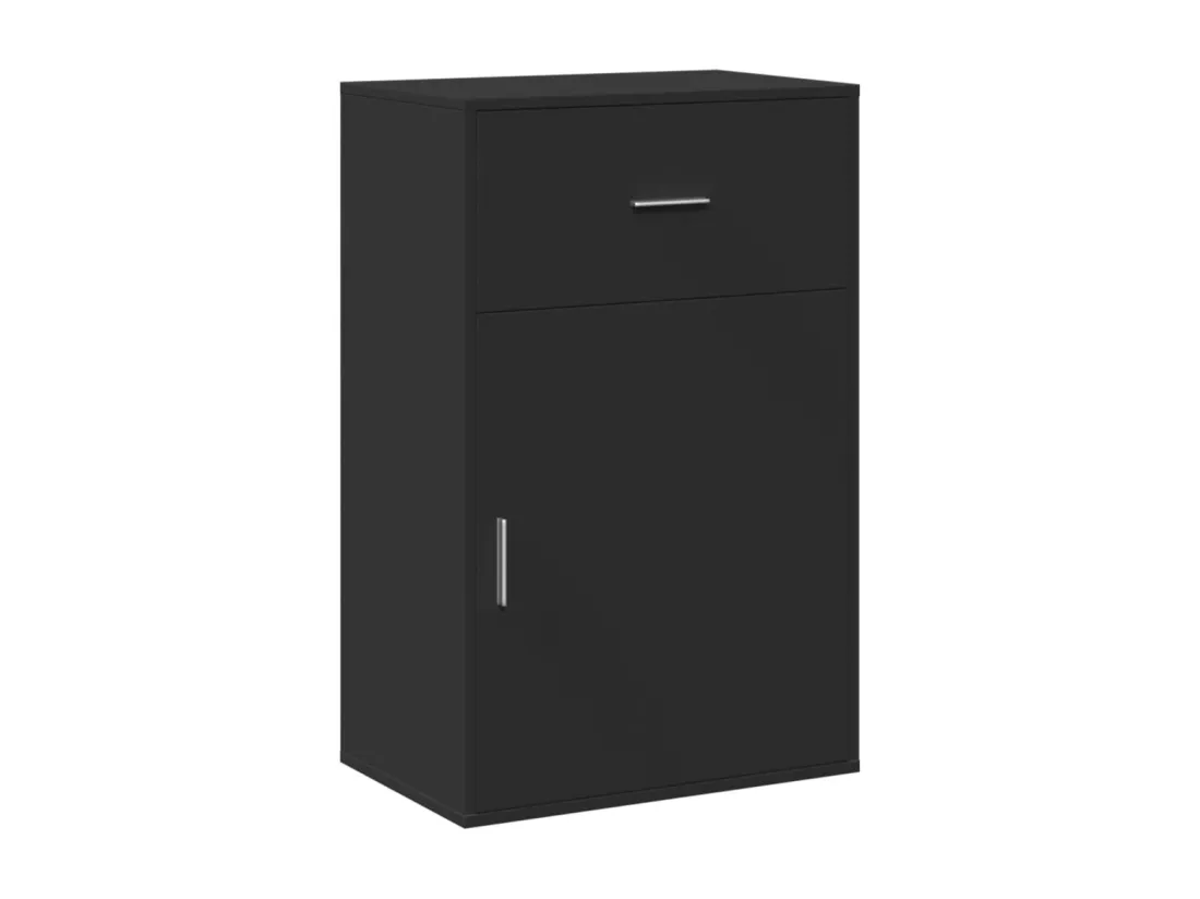 Armoire de rangement noir 56,5x39x90 cm bois d'ingénierie