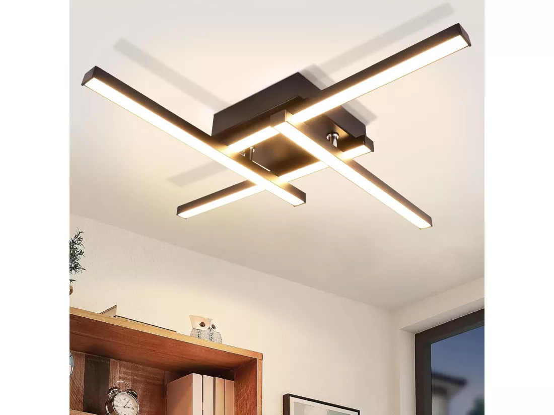 NETTLIFE plafonnier LED blanc chaud design moderne 24W 3000K
