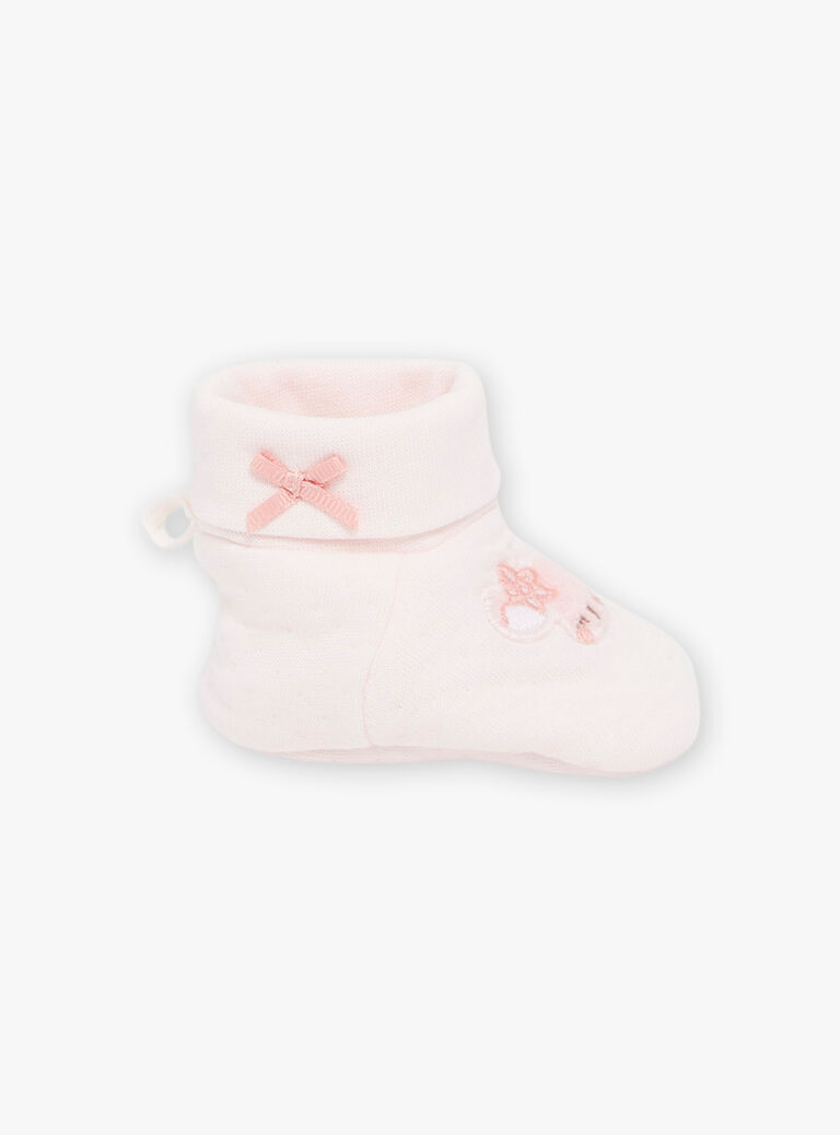 Chaussons de naissance Koala rose clair