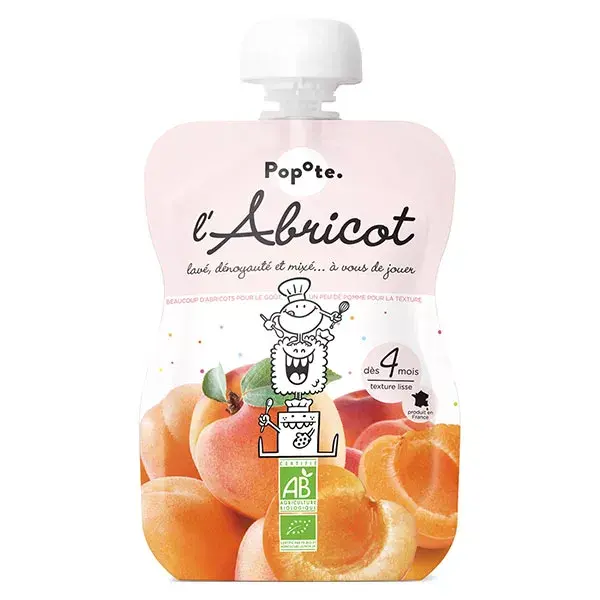 Popote Les Fruits Damasco em sachê +4m Orgânico 120g