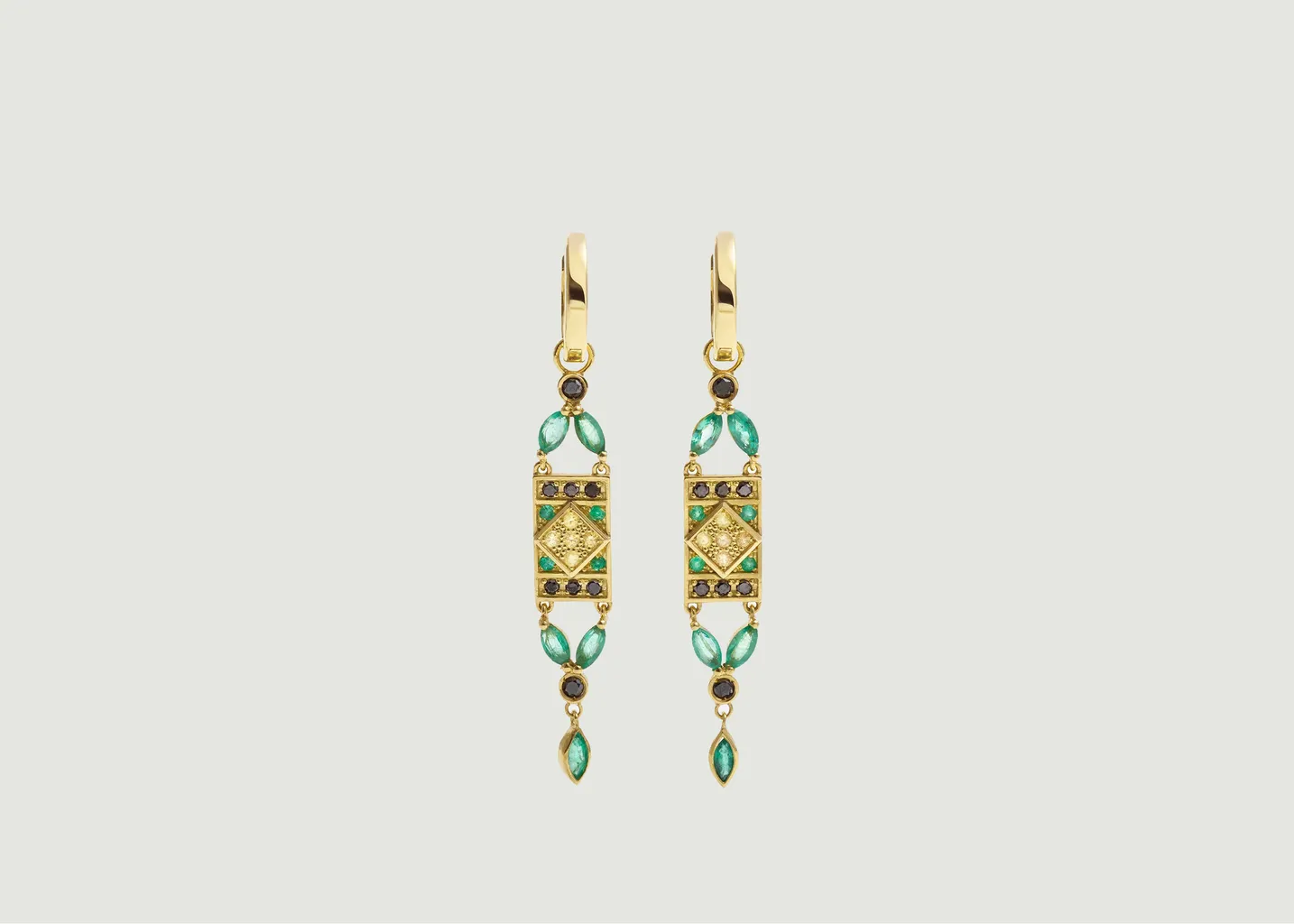 Boucles d'oreilles Ava Vertes Sophie d'Agon