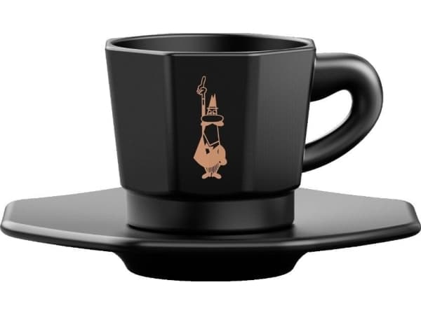 Bialetti RTATZ403, Sett, 0,075 l, Sort, Porselen, Kopp, Kaffe