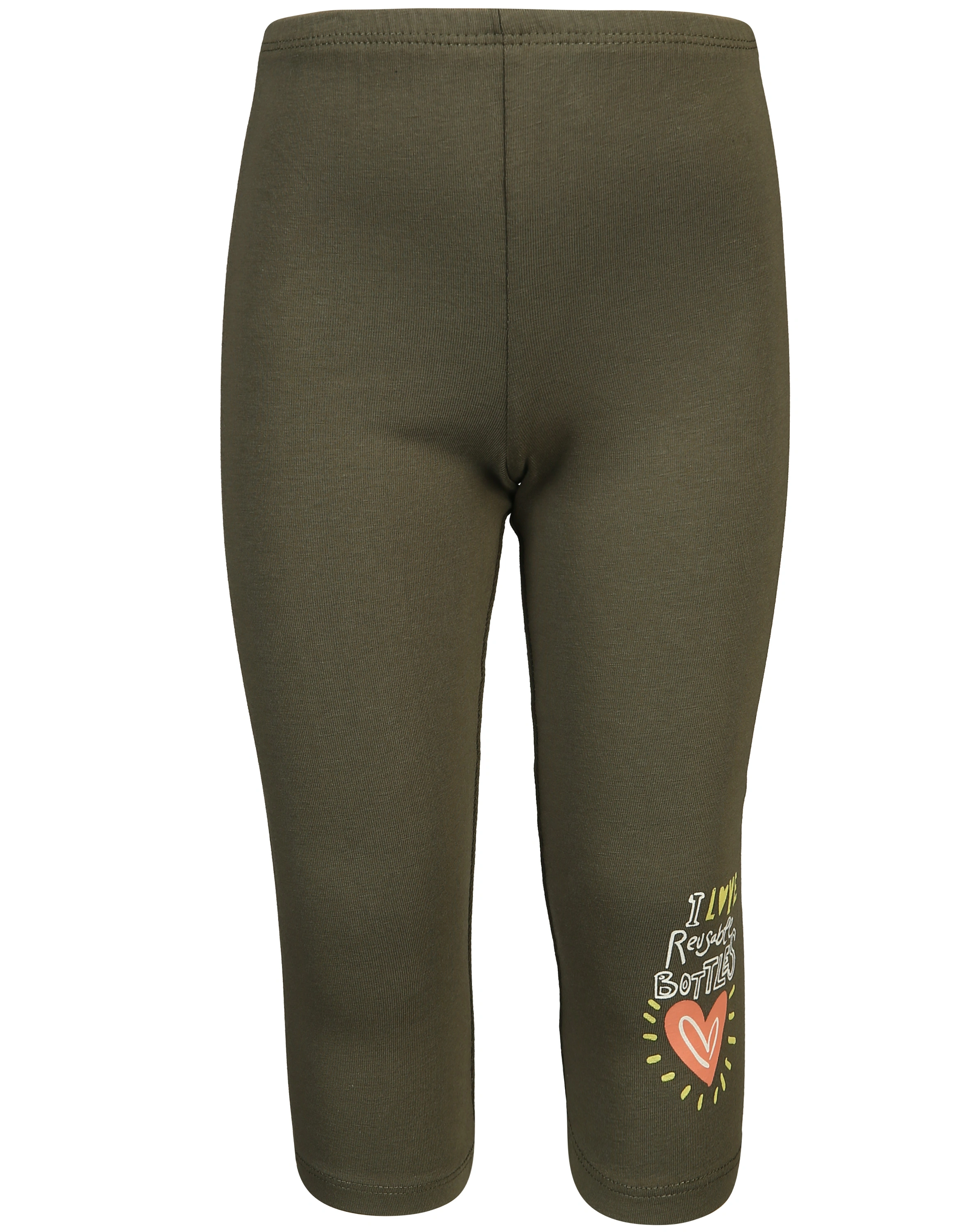T-Shirt BOTTLES mit Leggings in gelb/kiwi