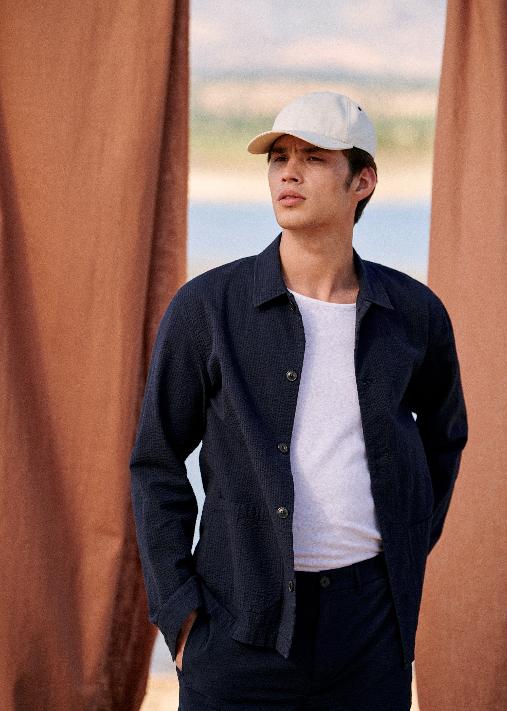 Veste Irwin - Seersucker Marine - E-SHOP/VESTES 5905737