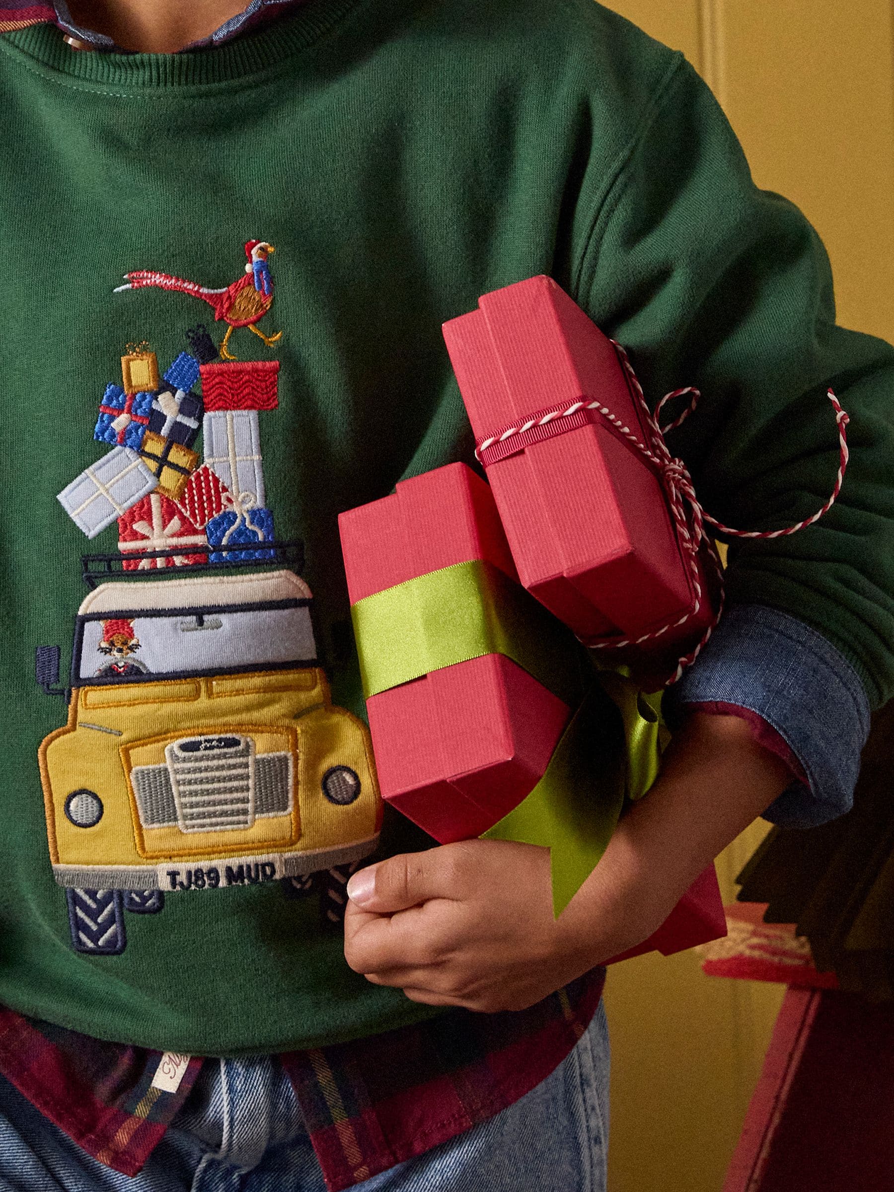 Donkergroen - Joules Boys' Applique Sweatshirt